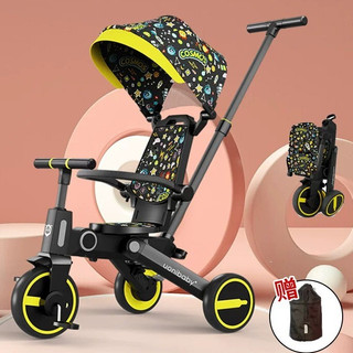 Xe đạp 3 bánh trẻ em Uonibaby 5in1 gấp gọn kiêm xe đẩy, xe chòi chân, dành cho bé từ 6 tháng 5 tuổi,tải trọng đến 40KG