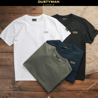Áo Thun Nam In Hình Cổ Điển DUSTYMAN - Vải 100% Cotton - Form Regular Fit - Mine