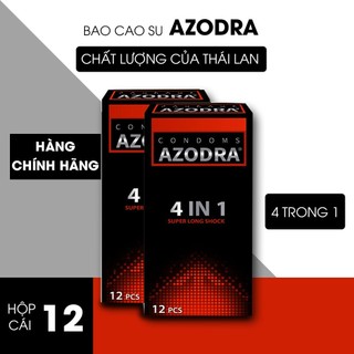 Bộ 2 hộp Bao cao su tổng hợp gân gai kéo dài thời gian AZODRA