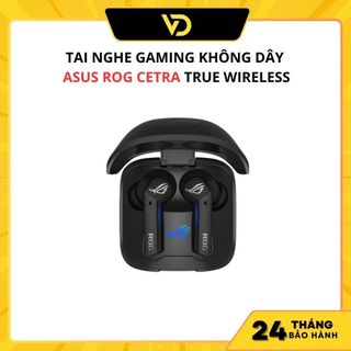 Tai nghe gaming không dây asus rog cetra true wireless, chống nước ipx4, công nghệ khử ồn chủ động anc, hộp sạc wireless