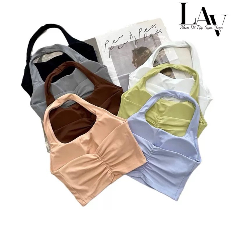 Áo bra tập gym, yoga thể thao nữ, áo bra lulu yếm hở lưng sexy - LAV Activewear