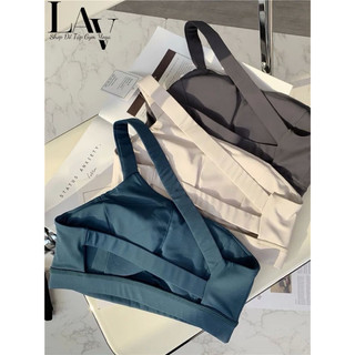 Áo bra tập gym yoga thể thao chéo vai, hở lưng Lulu co giãn có đệm mút chống sốc - LAV Activewear