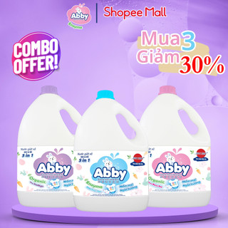 Combo 3 can ABBY Enzyme 1100ml & 3000ml thành phần Organic an toàn, thơm nhẹ nhàng, sạch mọi vết bẩn