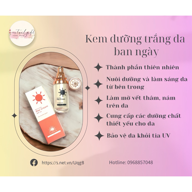 KEM DƯỠNG TRẮNG DA BAN NGÀY WHITE PEONY DAY CREAM SPF15 ( chất serum đặc )