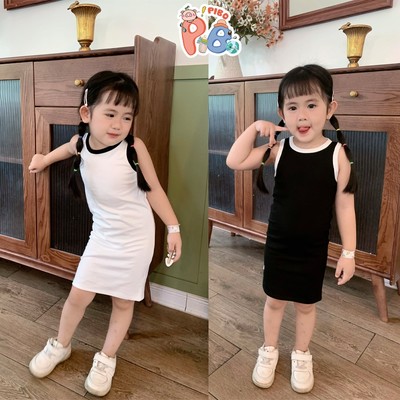 Váy Ôm Body Bé Gái Lé Màu VBSN Co Dãn 4 Chiều, Mềm Mát, Váy Bé Gái Babyboo - PiBo Store