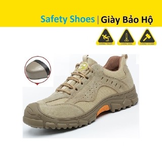 👟 giầy bảo hộ lao động nam gbh11 (mũi thép-đế lót kevlar chống đinh-phong cách thể thao da lộn