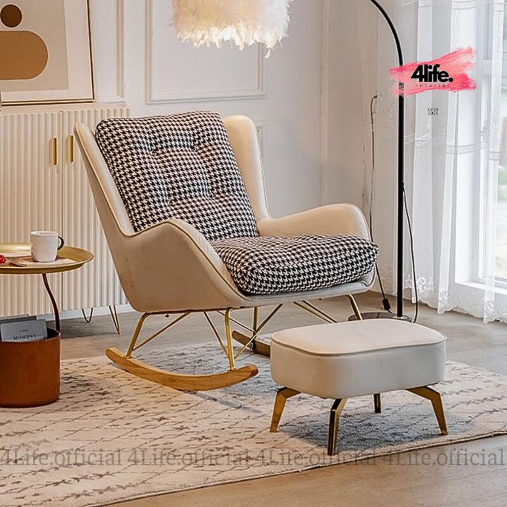 Ghế Sofa Thư Giãn, Đọc Sách, Ghế Lười Tựa Lưng Thiết Kế Công Thái Học Decor Phòng Khách Hàng Nội Địa