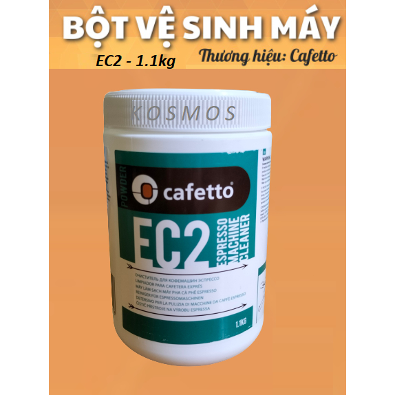 Bột vệ sinh Cafetto EC2 dạng bột dùng rửa vòi chiết suất máy pha cà phê espresso khối lượng 1100gram