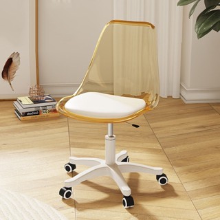 Ghế Xoay Nhựa Acrylic, Cao Cấp Chân Nhựa Xoay, nâng hạ Làm Việc,Trang Điểm, Decor phòng