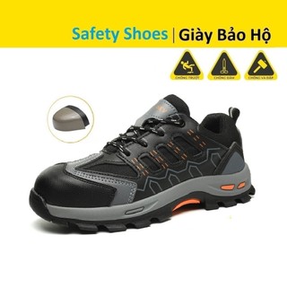 Giày Bảo Hộ nam D20 ,Giày Chống Đính, Chống Va Đập, Tăng Cường Ma Sát Màu Đen Thoáng Khí