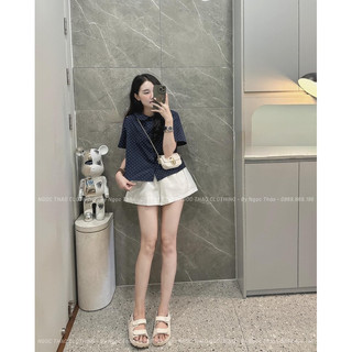 Sơ Mi Chấm Bi Cổ Sen