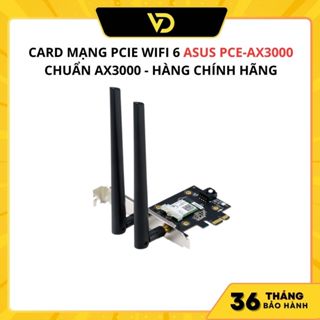 Card mạng PCIe WiFi 6 ASUS PCE-AX3000 Chuẩn AX3000 - Hàng chính hãng