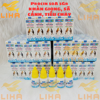 Dung dịch procin 50a gấu vàng - khàn giọng, sả cánh, tiêu chảy sử dụng cho chim cảnh