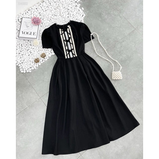 Đầm phối nơ dáng xòe mã 73436