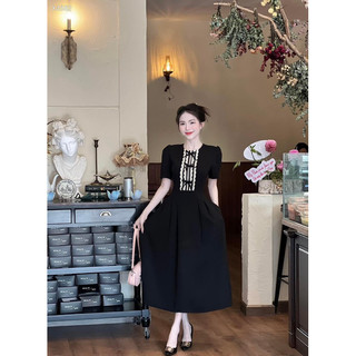 Đầm phối nơ dáng xòe mã 73436