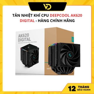 Tản nhiệt khí CPU Deepcool AK620 DIGITAL- Socket hỗ trợ LGA 2066/2011v3/2011/1700/1200/11xx AM4/AM5