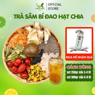 Set trà sâm bí đao hạt chia - giảm cân, đẹp da, thanh nhiệt, thải độc, mát gan.