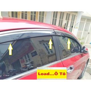 Vè Che Mưa Xe Accent 2024-2018 Mẫu Chỉ Inox Cao Cấp, Viền che mưa Accent 2021 Load Ô tô