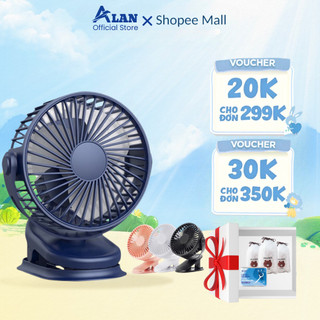 Quạt tích điện mini, Quạt kẹp bàn METIS dung lượng pin lớn 7000mAh xoay 360 độ làm mát không khí