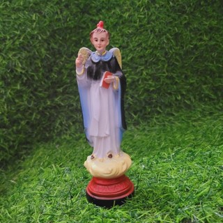 Mô hình tượng Thánh Vinh Sơn cao 15cm, chất liệu nhựa Composite, tượng thờ công giáo trang trí bàn học bàn làm việc