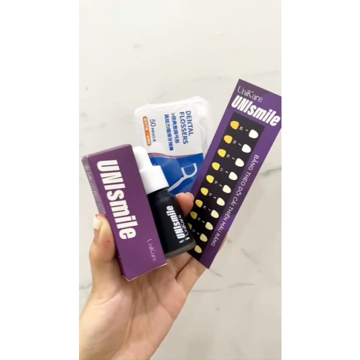 Serum trắng răng Unismile cải thiện trắng răng, vết ố vàng răng miệng 10ml sẵn