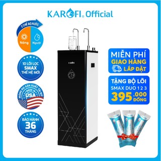 Máy lọc nước nóng nguội 10 lõi lọc Smax Karofi KAH-D10 màng RO hiện đại uống trực tiếp tại vòi - Miễn phí giao lắp