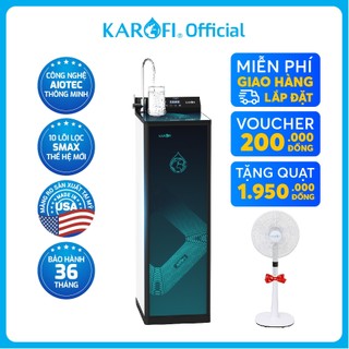 Máy lọc nước 10 lõi Smax công nghệ wifi kiểm soát nước và lõi lọc KAROFI KAQ-P95 - Bảo hành 36 tháng