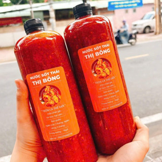 Sốt thái trộn chân gà , tai heo , hải sản  Thị Bông 1lít (chai gần 1kg2)
