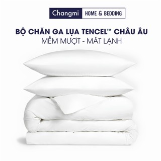 Bộ chăn ga lụa Cotton Tencel Changmi Home 60S siêu mềm mượt và mát lạnh - 5 Món_Changmi Home