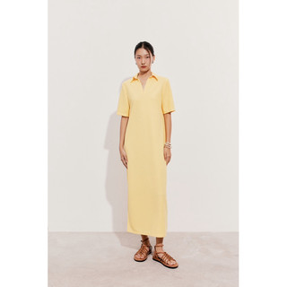 Đầm đen dáng dài chất cotton jersey nhẹ mát ÀTOUS MARIE thiết kế V-neckline tinh tế, tôn dáng, tối giản, sang trọng