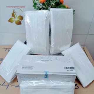 [Combo 150 chiếc]  Khẩu trang Bisou y tế cao cấp mịn không xù lông