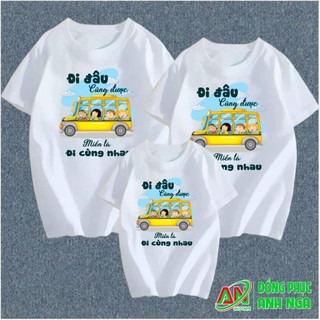 Áo thun nhóm, áo team nhóm gia đình, áo thun đồng đội chất cotton mịn mát giá sĩ