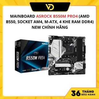 Mainboard asrock b550m pro4 new chính hãng
