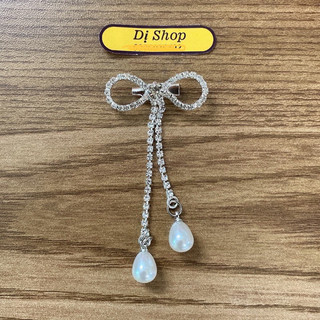 Tag cài nơ đá râu dài size 3.3x6cm có kim gài phía sau