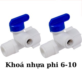 Van nhựa chia nước đầu nguồn, van cấp nước máy lọc nước - ren 21 ra ống 6mm(1/4'') | 10mmn (3/8'')