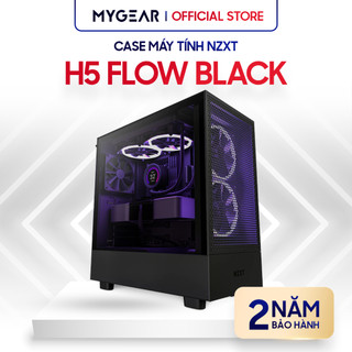 Vỏ máy tính - case pc nzxt h5 flow all black - chính hãng bảo hành 24 tháng