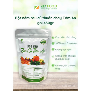 Bột nêm rau củ thuận tự nhiên TÂM AN thuần chay, từ rau củ, không thêm chất bảo quản gói 420g