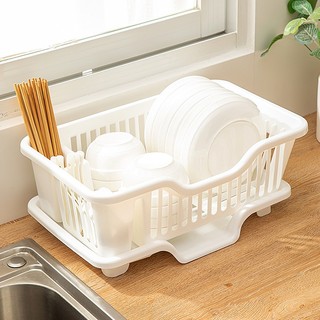 Rổ úp bát kèm khay hứng thoát nước , Giá úp bát thoát nước đa năng Việt Nhật Khay đựng chén bát nhà bếp