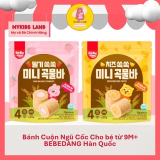Bánh cuộn ngũ cốc mini bebedang hàn quốc cho bé ăn dặm từ 9m+