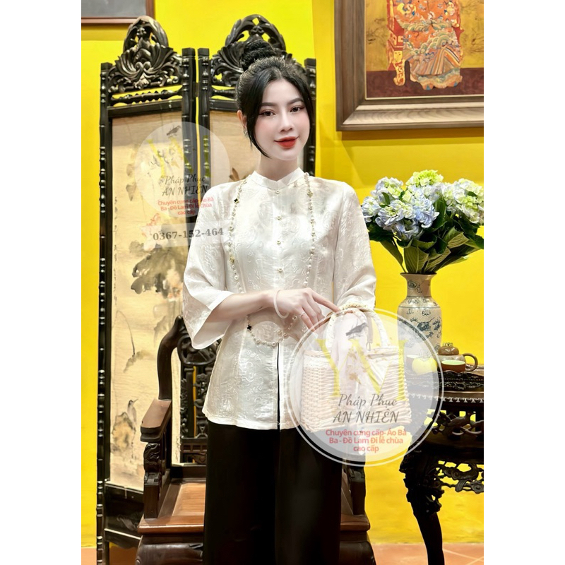 Pháp phục đi chùa tơ tằm