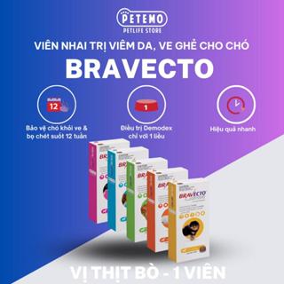 Bravecto - Viên nhai dành cho chó XS S M L XL 2-56kg 1 viên Petemo Pet Shop