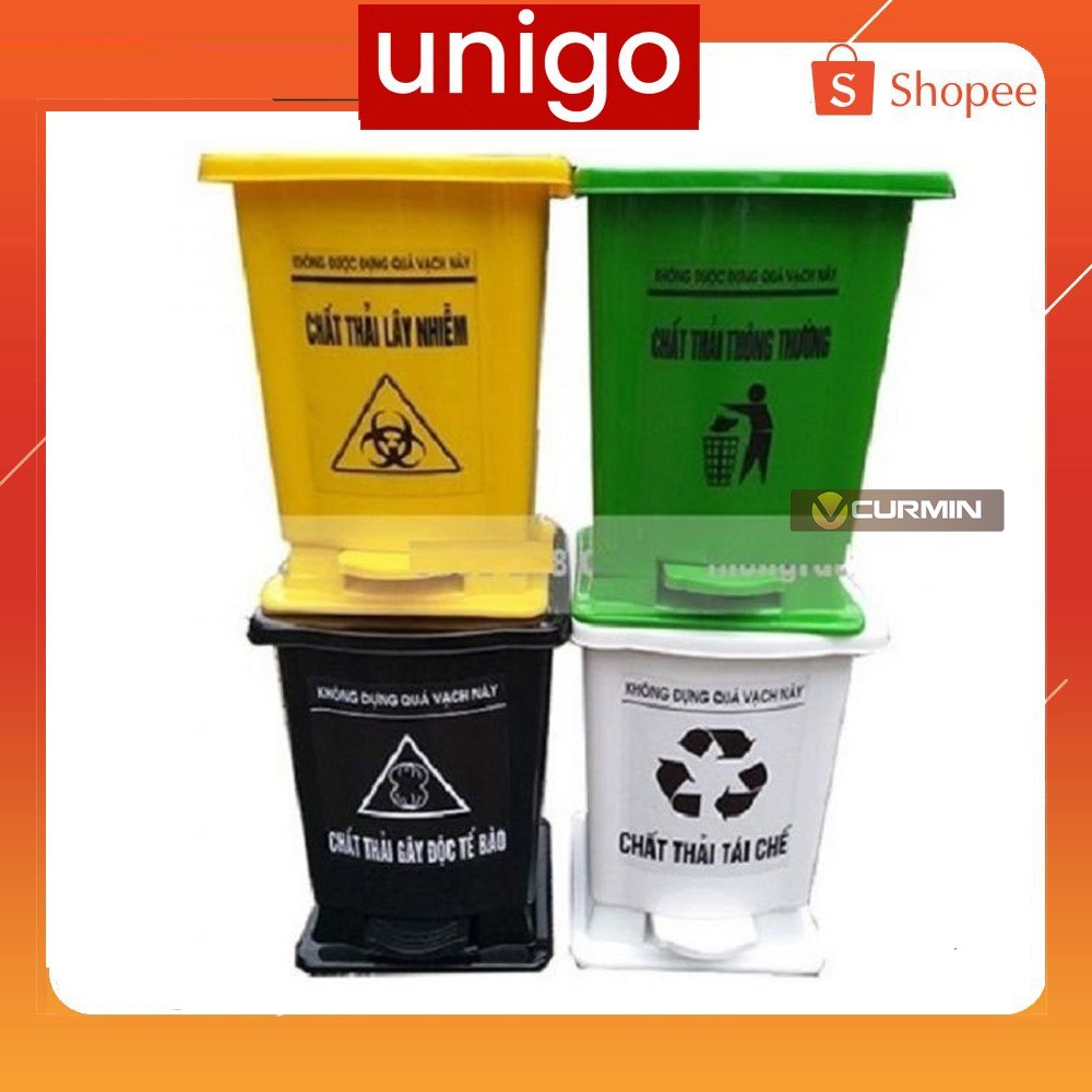 Thùng Rác Y Tế Chân Đạp 15 Lít (Vàng - Trắng - Xanh - Đen)