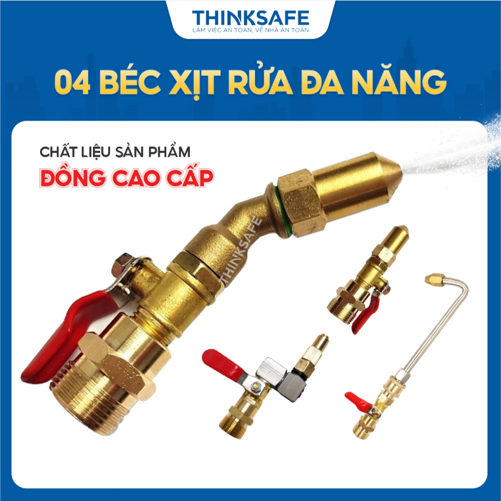 Béc rửa vệ sinh máy lạnh, điều hòa, Đầu béc xịt rửa dùng cho máy rửa xe, máy lạnh chính hãng - Thinksafe