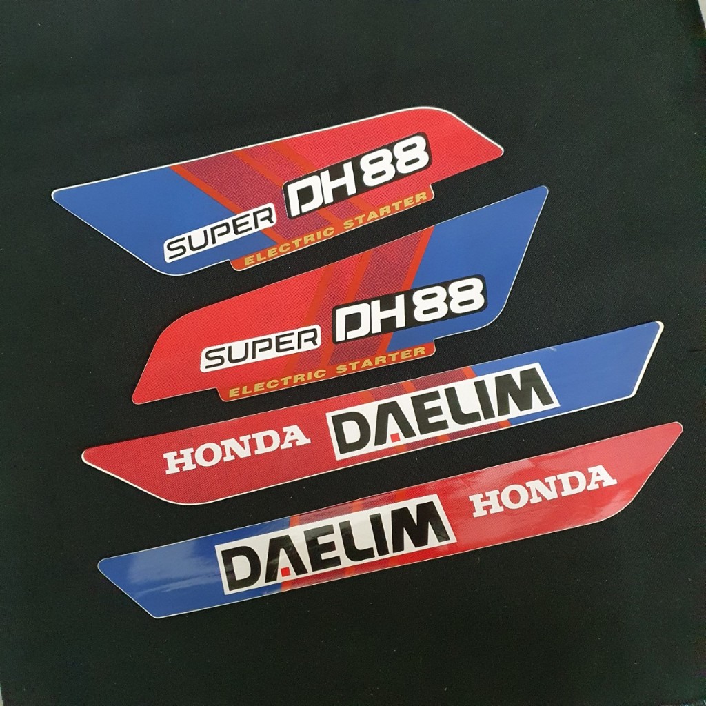 Bộ tem dàn áo xe SUPER DH88 DAELIM - tem như ZIN theo xe