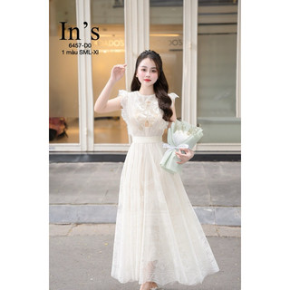 Váy ren nơ kem hothit về bù hàng ạ Sz: SML-XL 600k