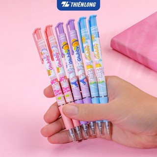 Bút Gel bi Thiên Long GelB-046, bút Butter Gel 3 màu thân, họa tiết ngộ nghĩnh, đệm cầm tay êm ái
