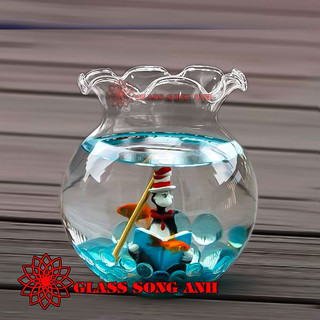 Hồ cá thủy tinh để bàn B4, Bể cá mini, Chậu thủy tinh trồng cây thủy sinh