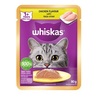 Thức ăn mèo Whiskas vị gà dạng túi 80g