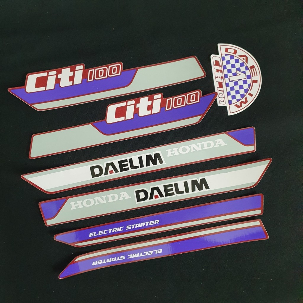 Bộ tem dàn áo xe HONDA Citi 100 DAELIM - tem như ZIN theo xe HONDA City 100