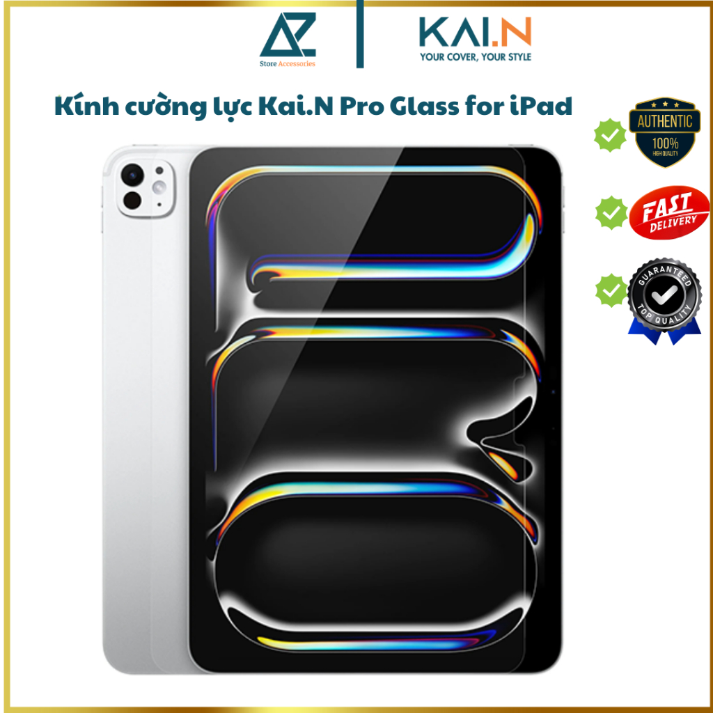 Kính cường lực Kai.N Pro Glass cho Ipad Mini 6/7/ iPad Pro 11 M4/ iPad Pro 13 M4, Air 11/ Air 13 202